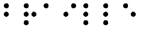 Exemple de la police Braille RNIB: le mot ‘braille’